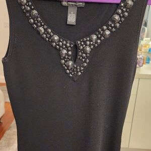 INC International Concepts Black Knit Top